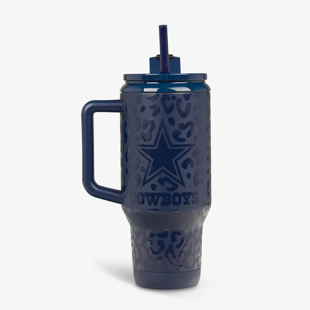 NFL 32 Oz Leopard Flip ‘n’ Sip Travel Mug - Cowboys - Product View