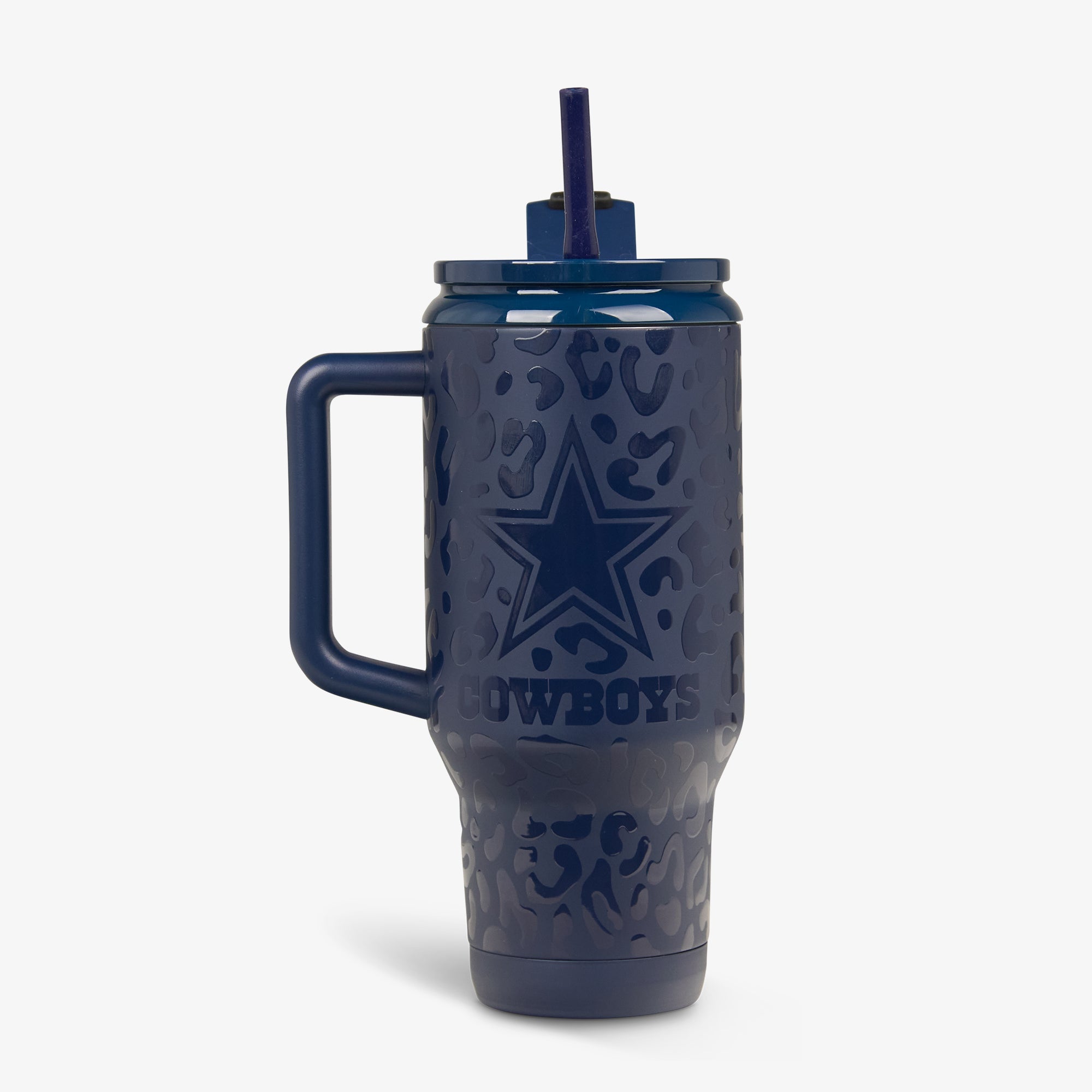 NFL 32 Oz Leopard Flip ‘n’ Sip Travel Mug - Cowboys - Product View