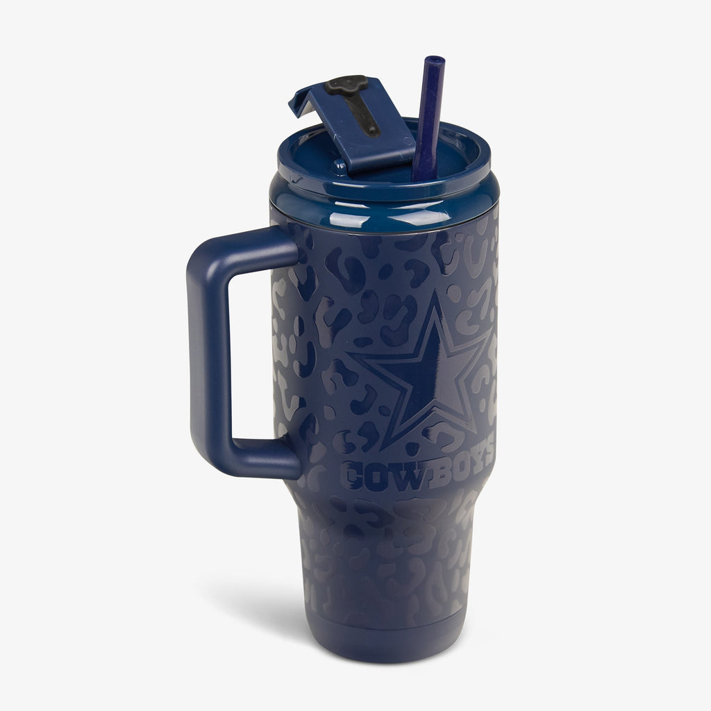 NFL 32 Oz Leopard Flip ‘n’ Sip Travel Mug - Cowboys - Product View
