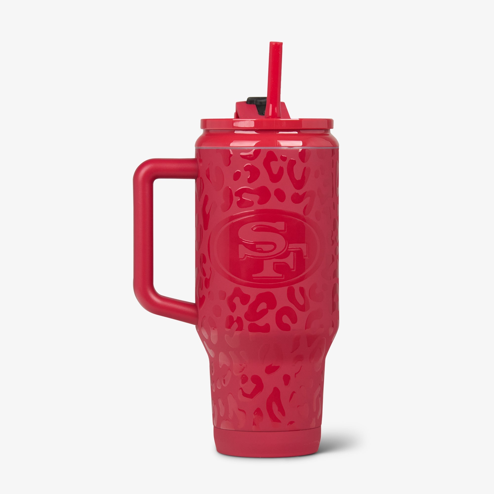 NFL 32 Oz Leopard Flip ‘n’ Sip Travel Mug - 49ers - Product View