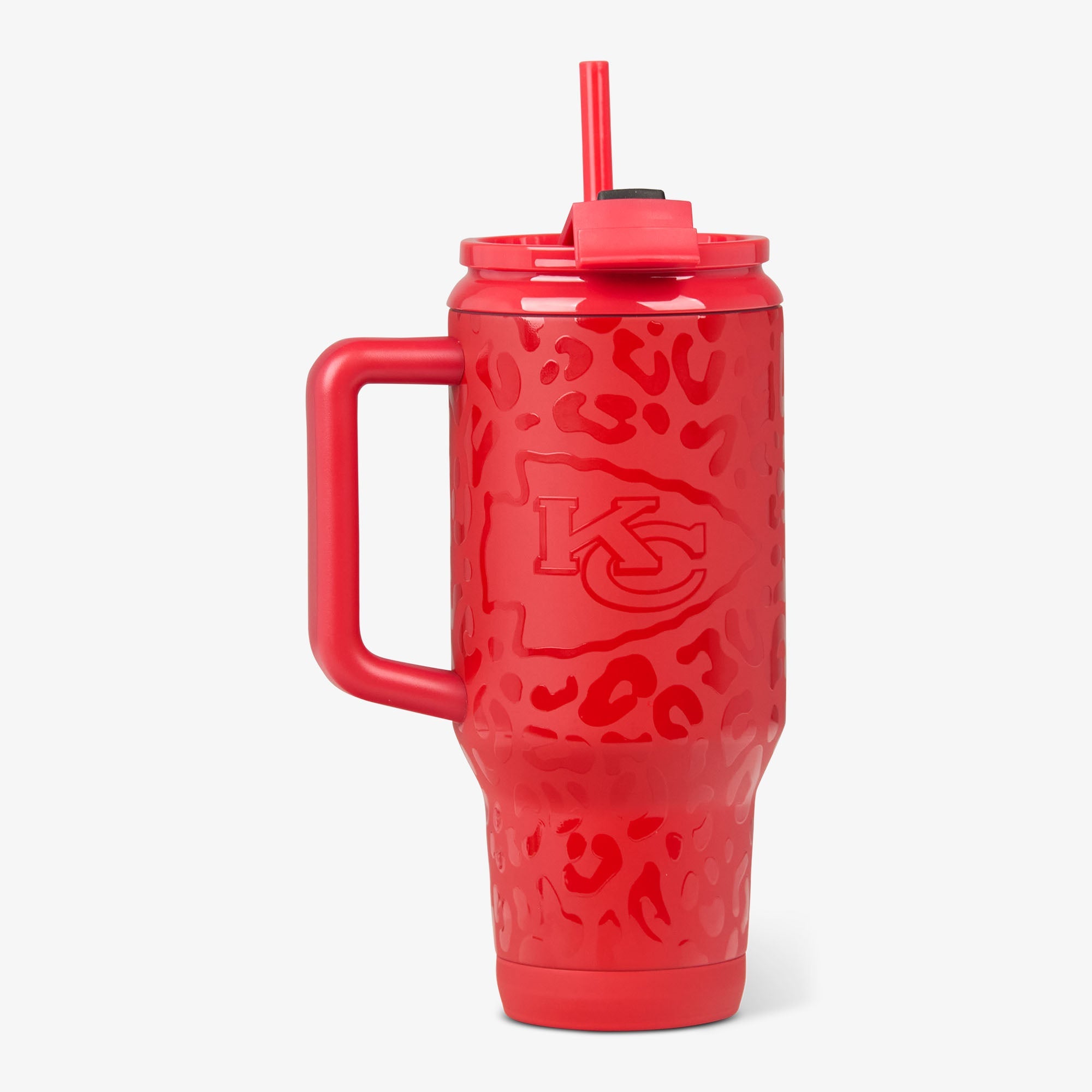 NFL 32 Oz Leopard Flip ‘n’ Sip Travel Mug - Chiefs - Product View