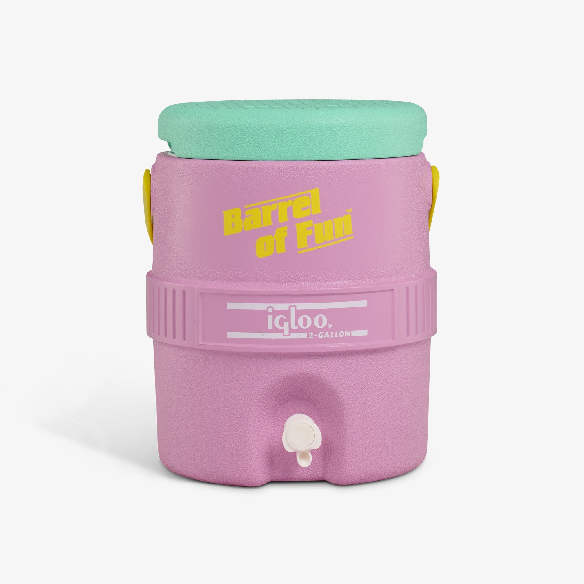 Retro Barrel of Fun 2 Gallon Jug - Tea Rose - Front View