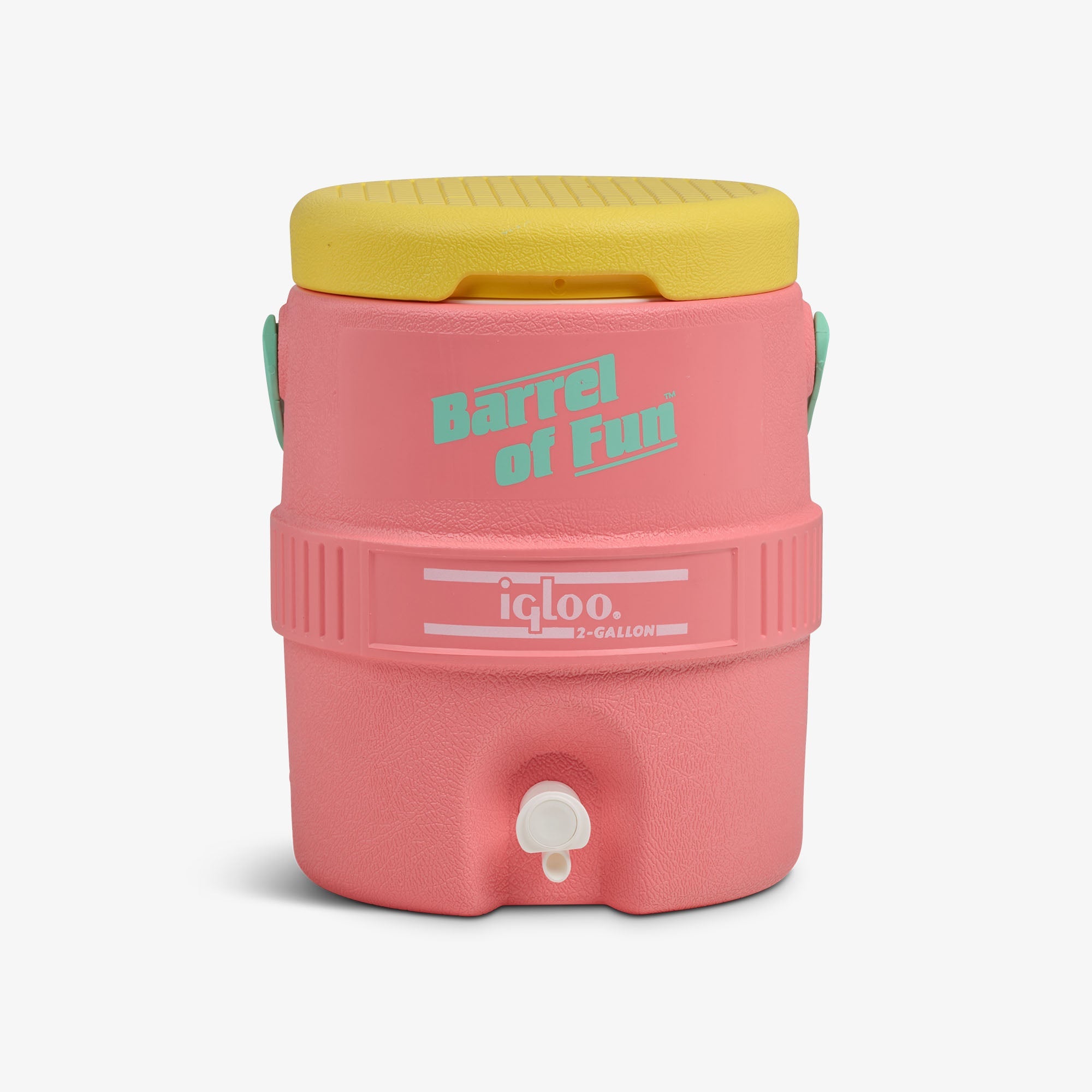Retro Barrel of Fun 2 Gallon Jug - Flamingo - Front View