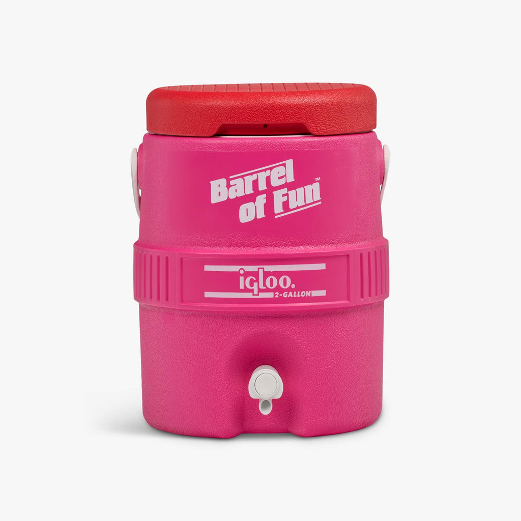 Retro Barrel of Fun 2 Gallon Jug - Tutti Frutti - Front View