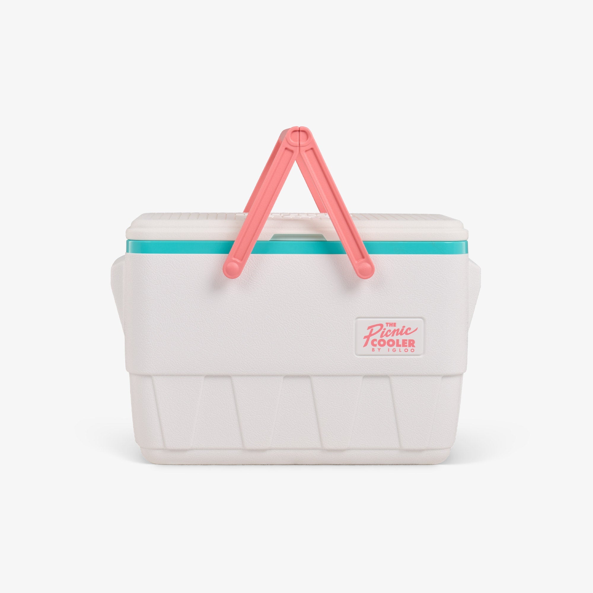 Retro Picnic Basket 25 Qt Cooler - White - Strap View
