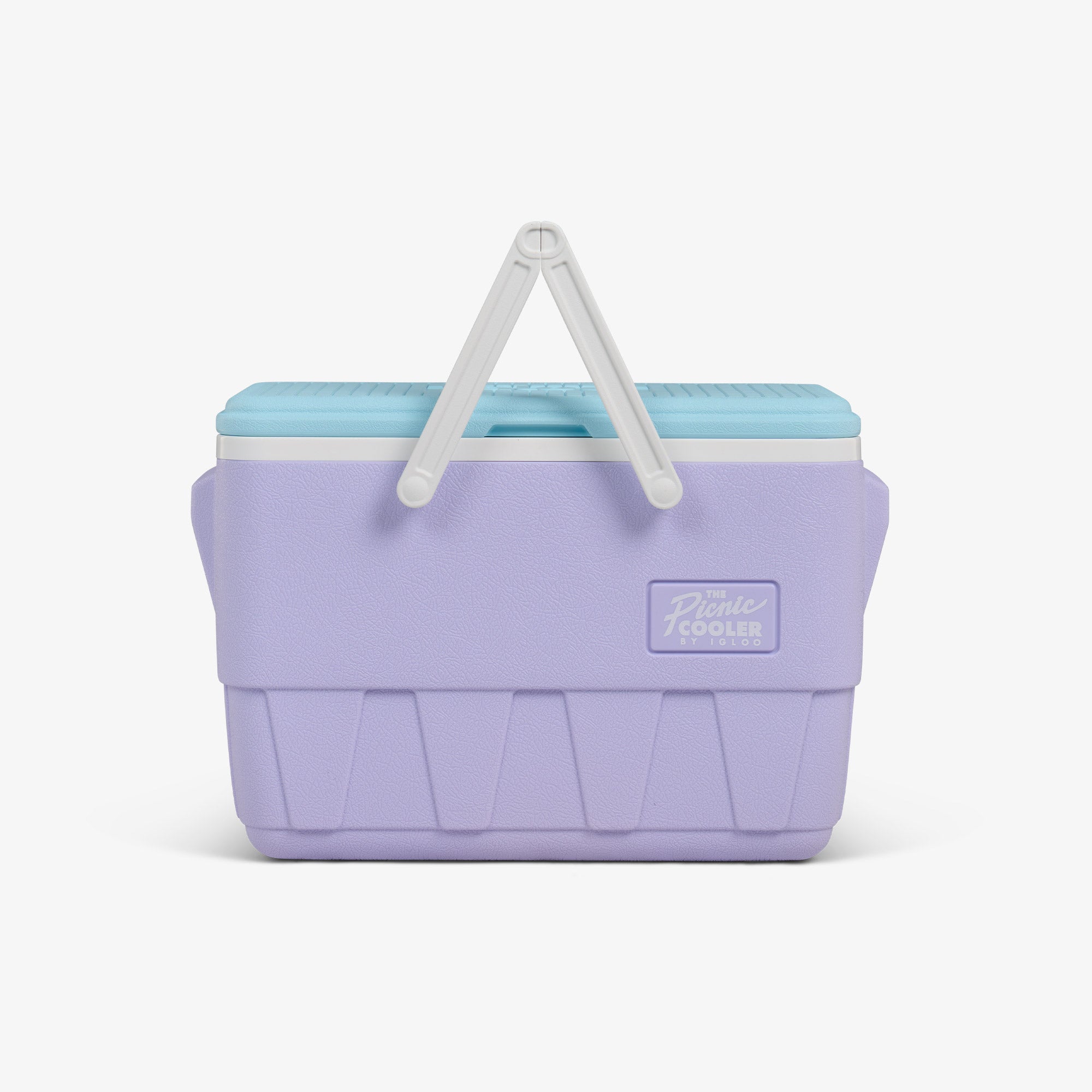 Retro Picnic Basket 25 Qt Cooler - Lilac - Strap View