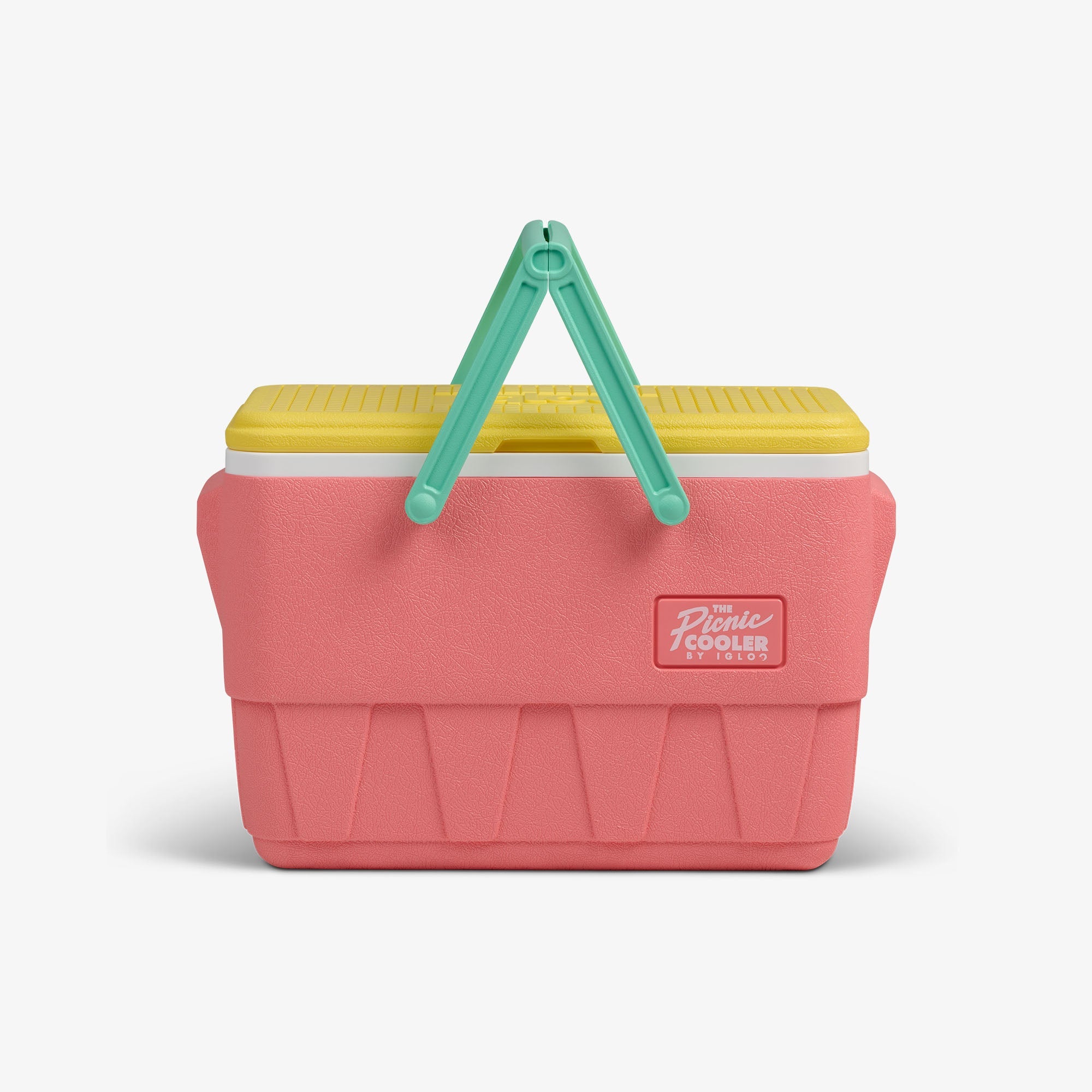 Retro Picnic Basket 25 Qt Cooler - Flamingo - Strap View