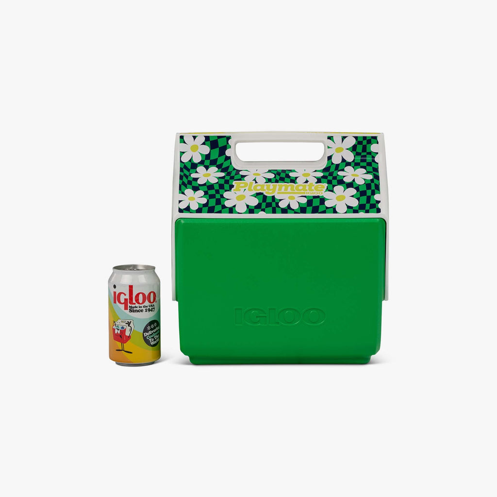 Retro Little Playmate 7 Qt Cooler - Psychedelic Daisy - Size View
