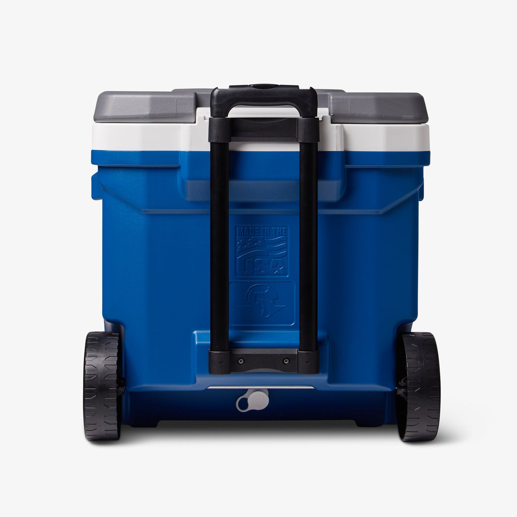 Latitude 60 Qt Roller Cooler - Blue - Back View