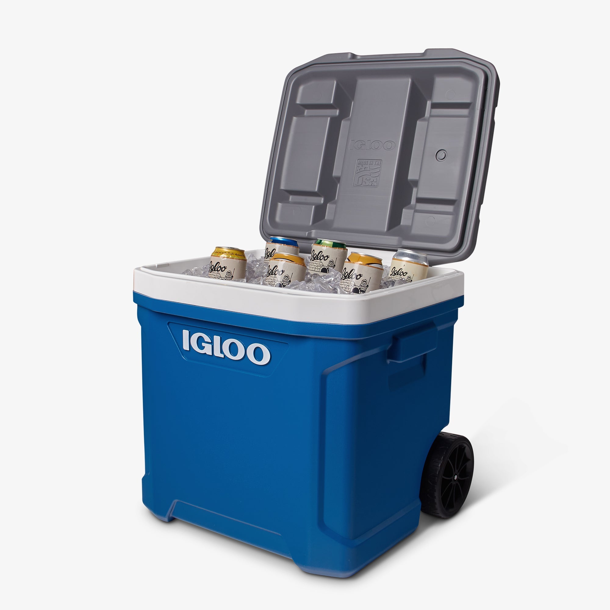 Latitude 60 Qt Roller Cooler - Blue - Product View