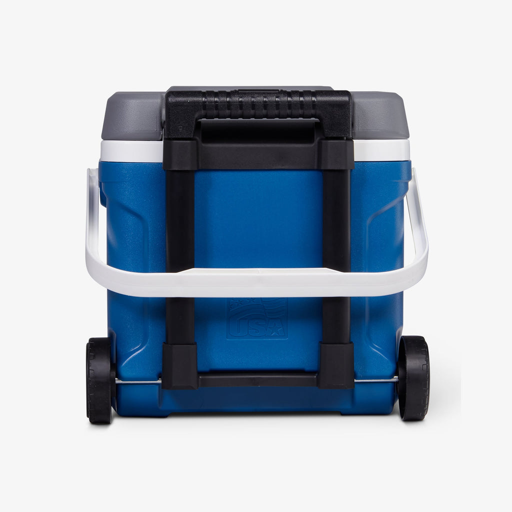 Latitude 16 Qt Roller Cooler - Blue - Back View