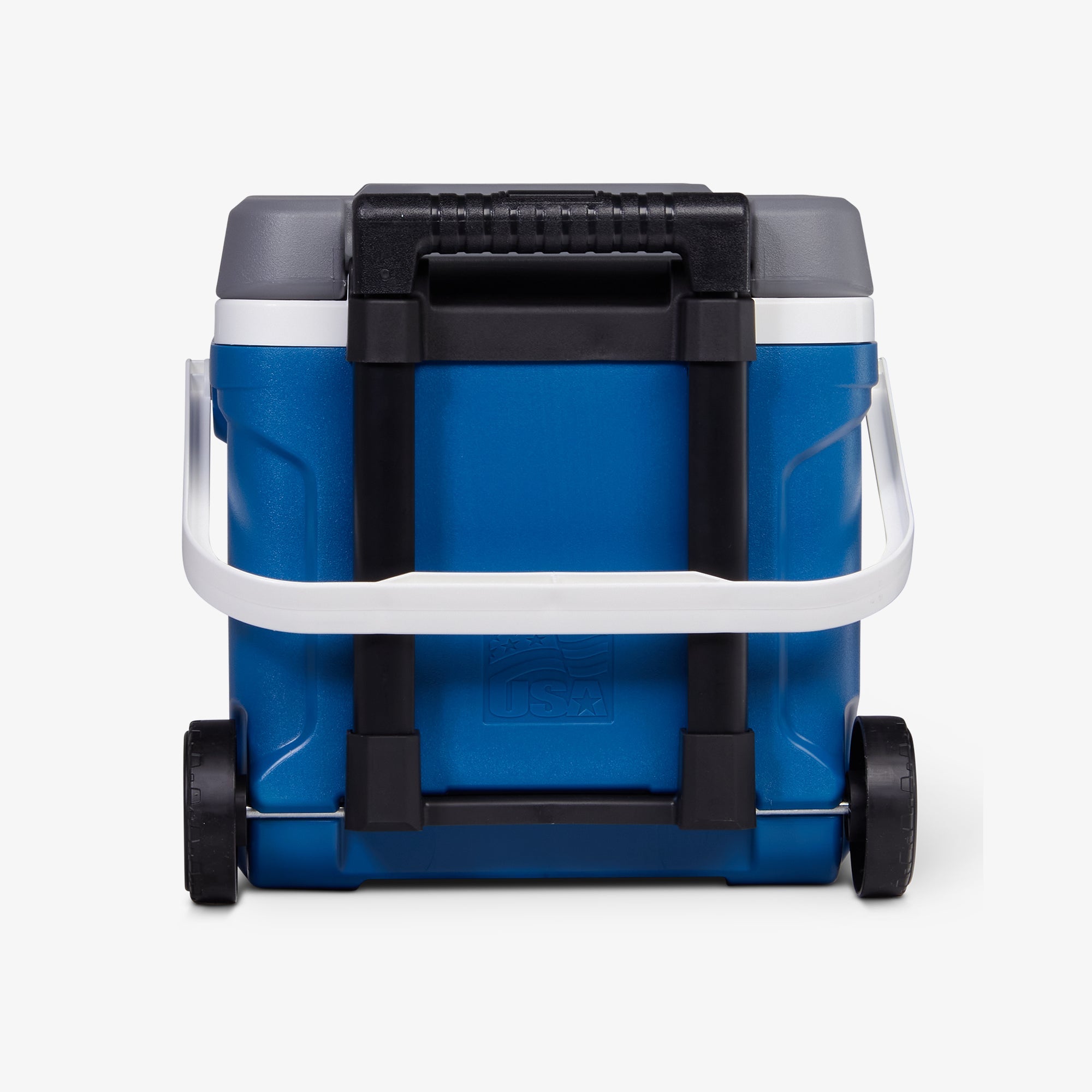 Latitude 16 Qt Roller Cooler - Blue - Back View