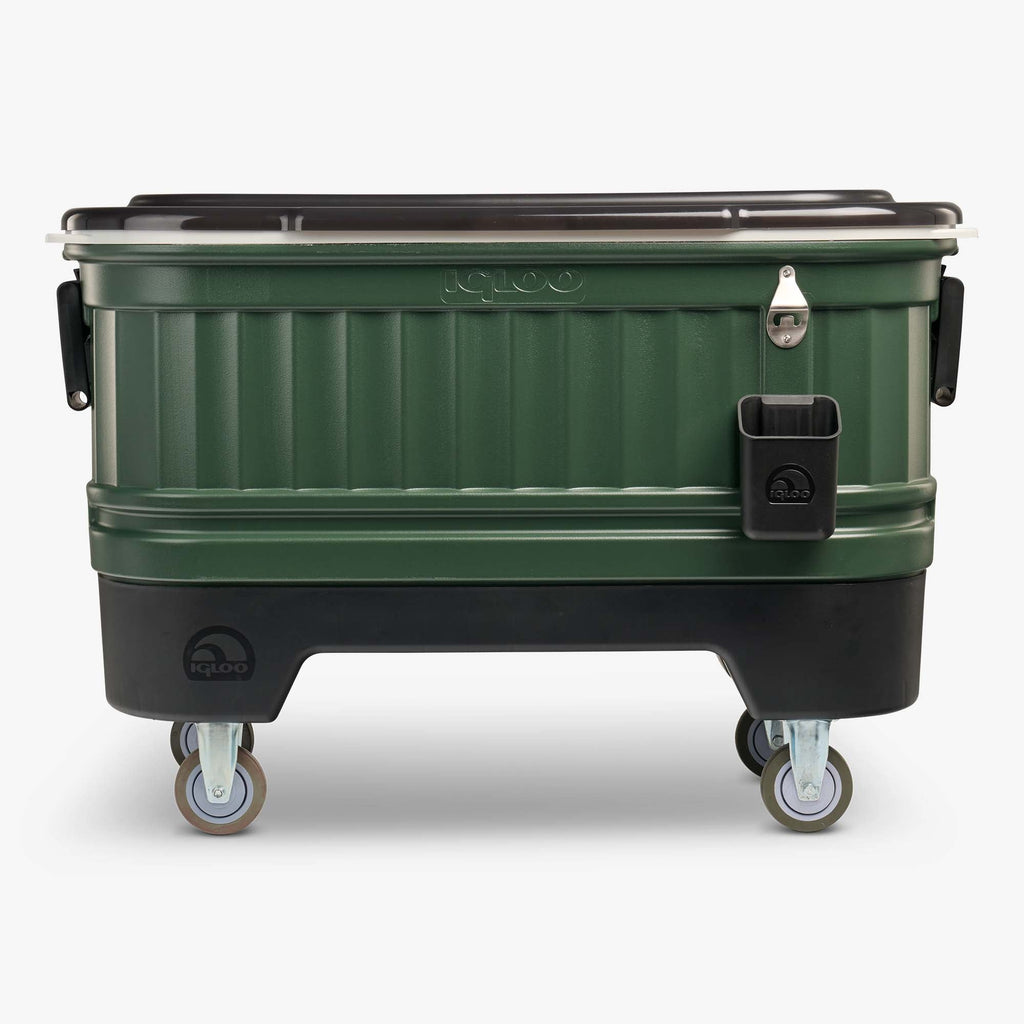 Party Bar 125 Qt Cooler - Oil Green - Front View