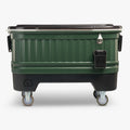 Party Bar 125 Qt Cooler - Oil Green - Front View