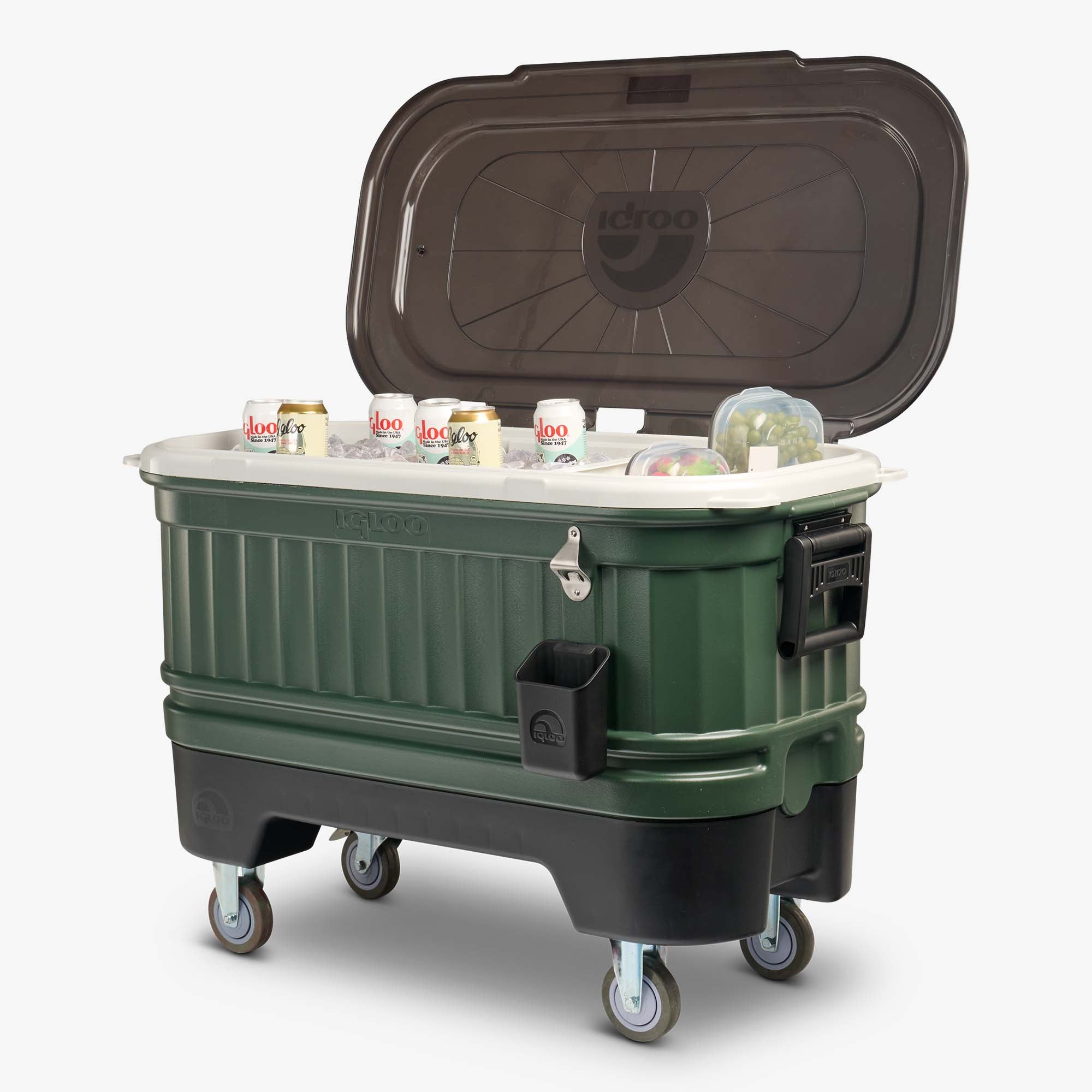 Party Bar 125 Qt Cooler - Oil Green - Product View