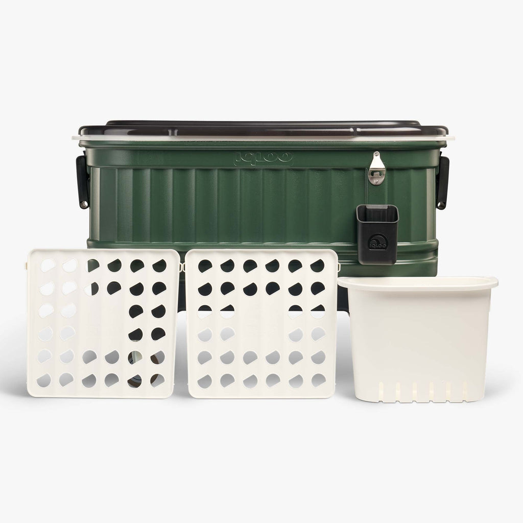 Party Bar 125 Qt Cooler - Oil Green - Product View