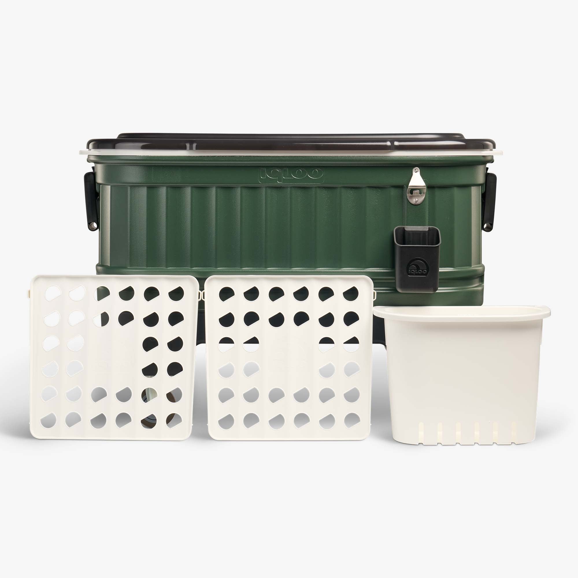 Party Bar 125 Qt Cooler - Oil Green - Product View