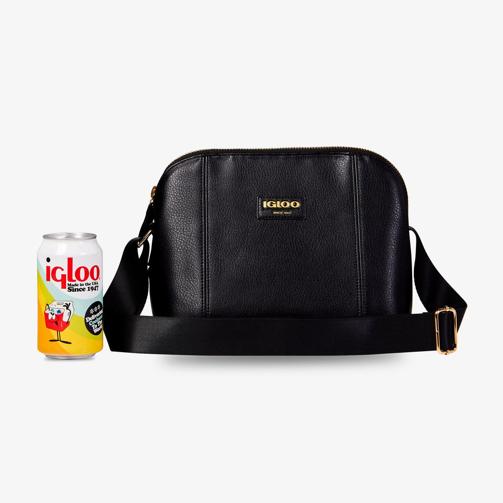 Igloo Luxe® Crossbody Cooler Bag - Black - Size View