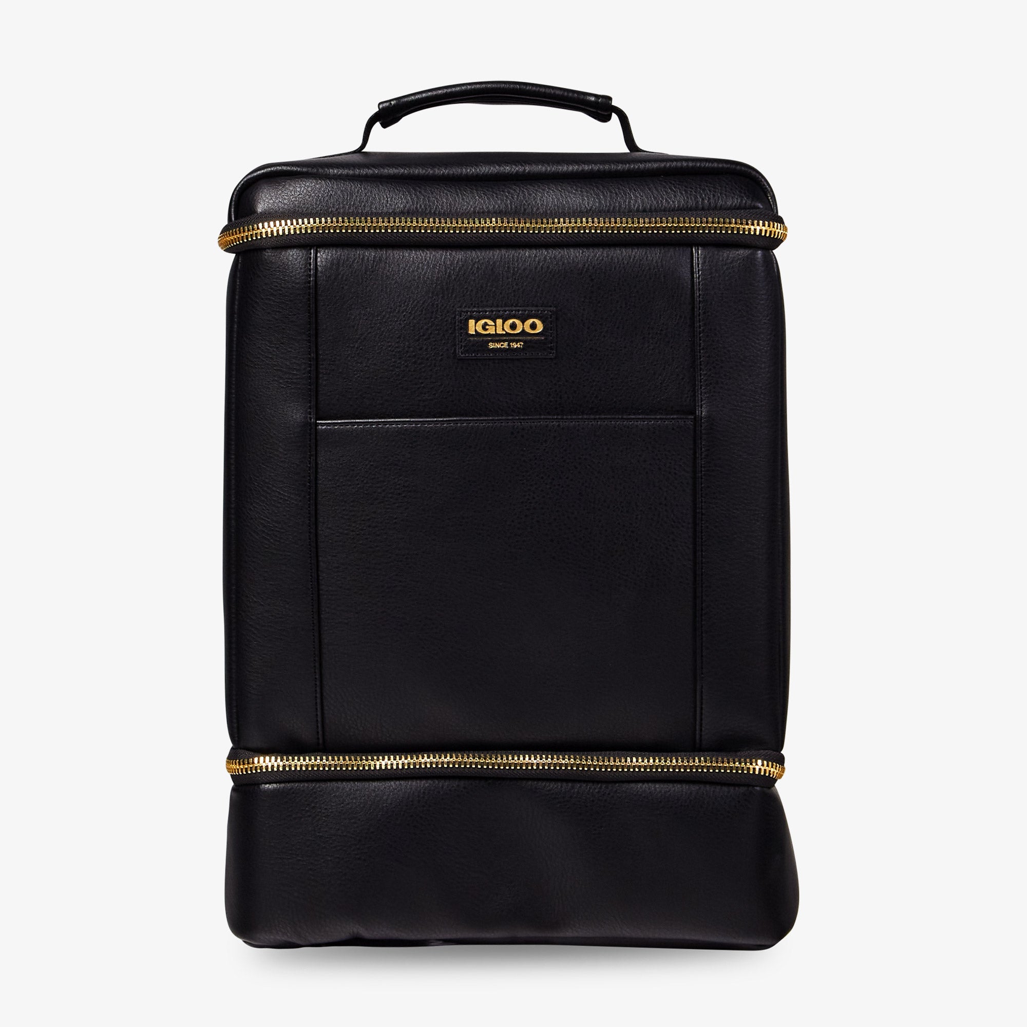 Igloo Luxe® Dual Compartment Backpack - Black - Front View
