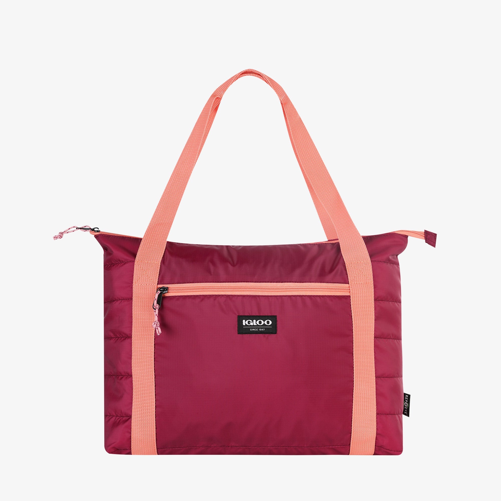 Packable Puffer 20-Can Cooler Bag - Magenta - Product View