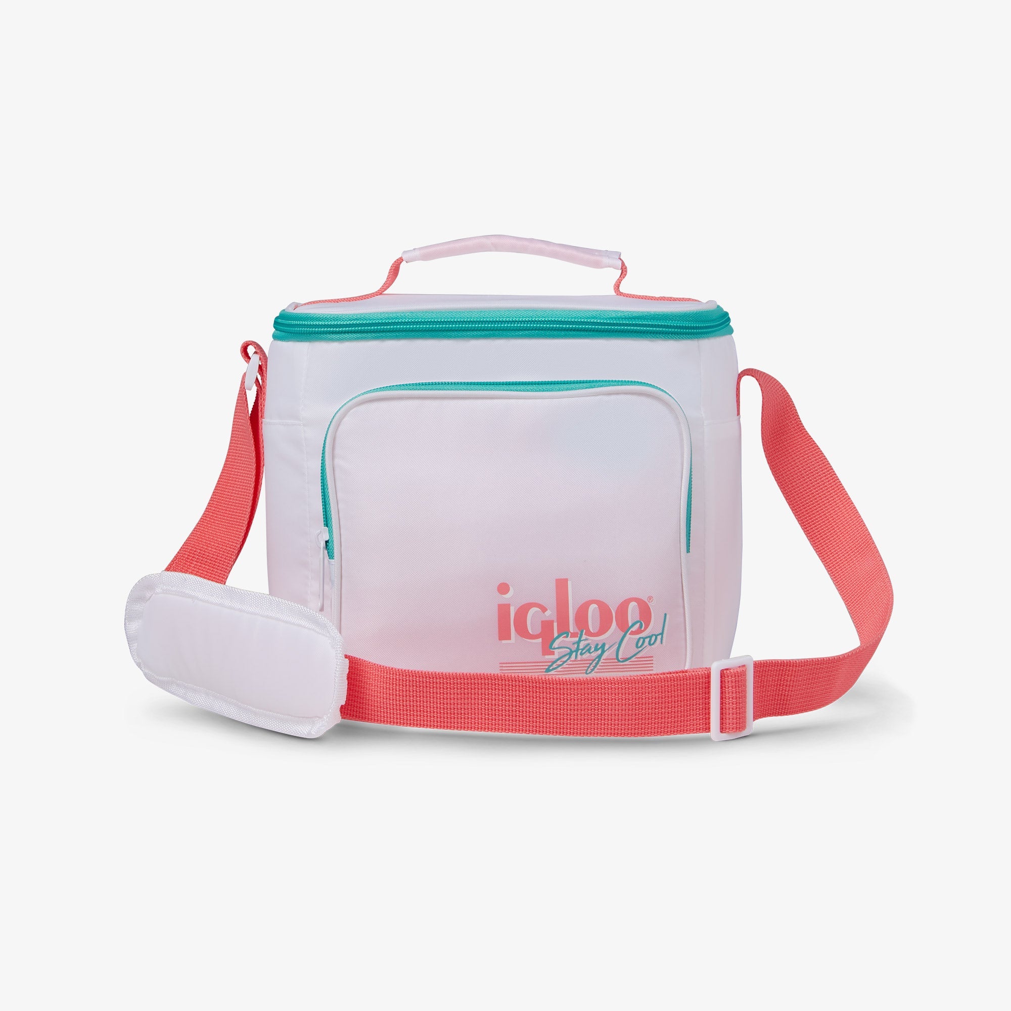 Retro Square Lunch Bag - White - Product View