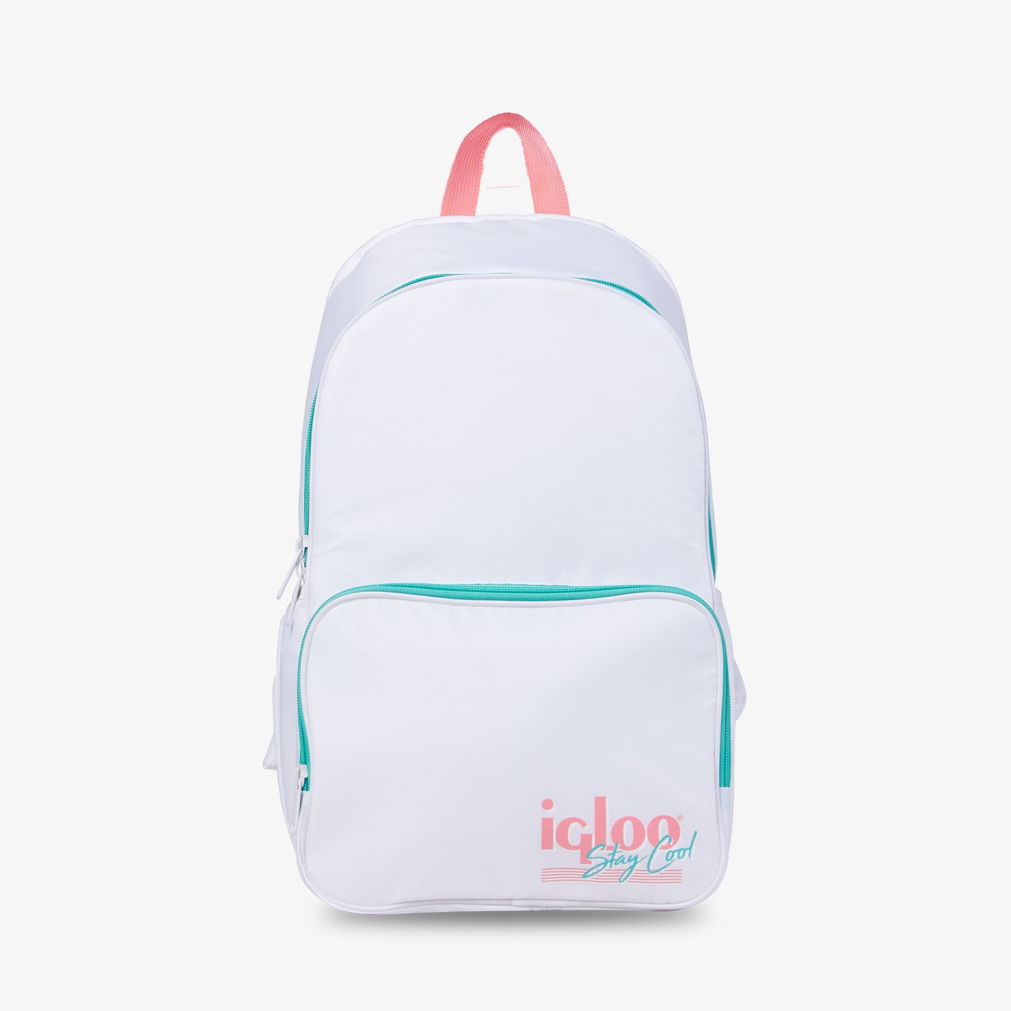 Retro Backpack Cooler - White - Product View