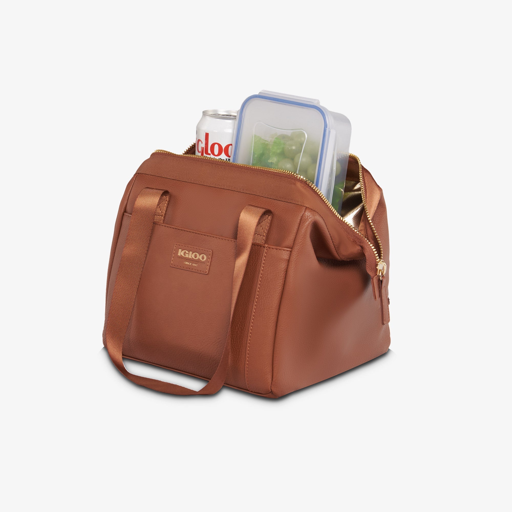 Igloo Luxe® Lunch Tote Cooler Bag - Cognac - Product View