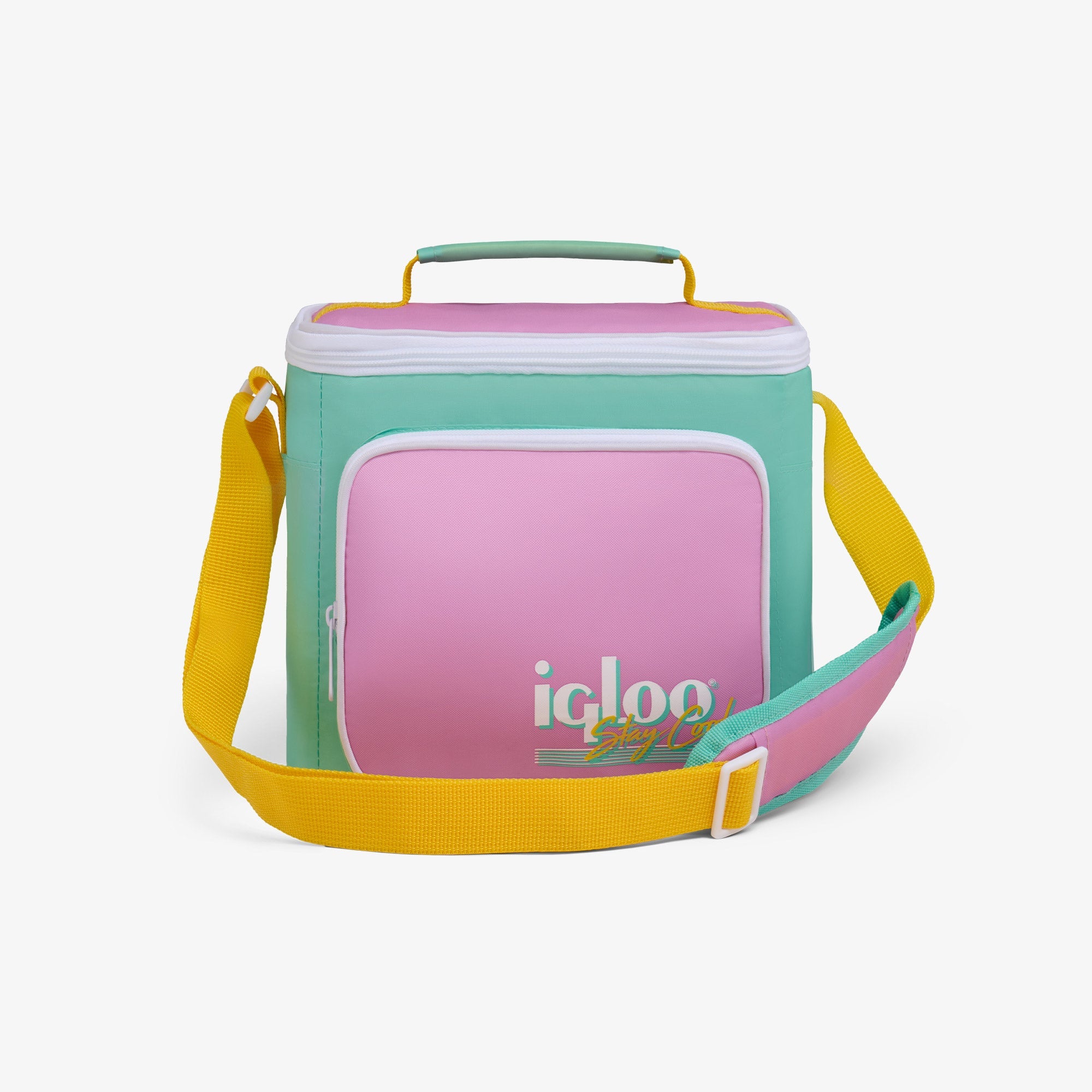 Retro Square Lunch Bag - Tea Rose - Front View