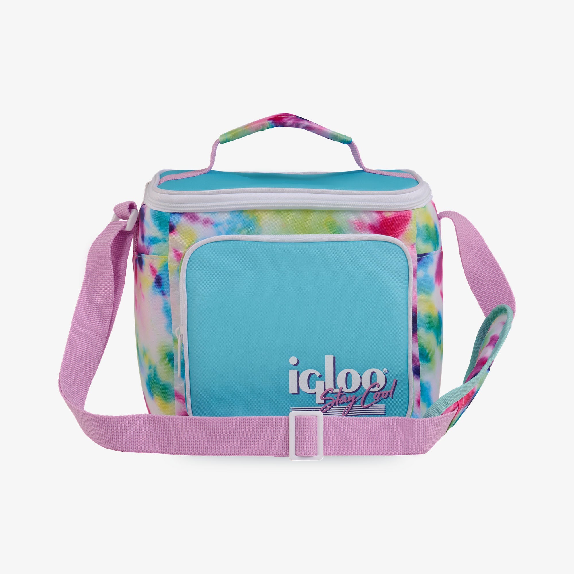 Retro Square Lunch Bag - Tie-Dye - Front View