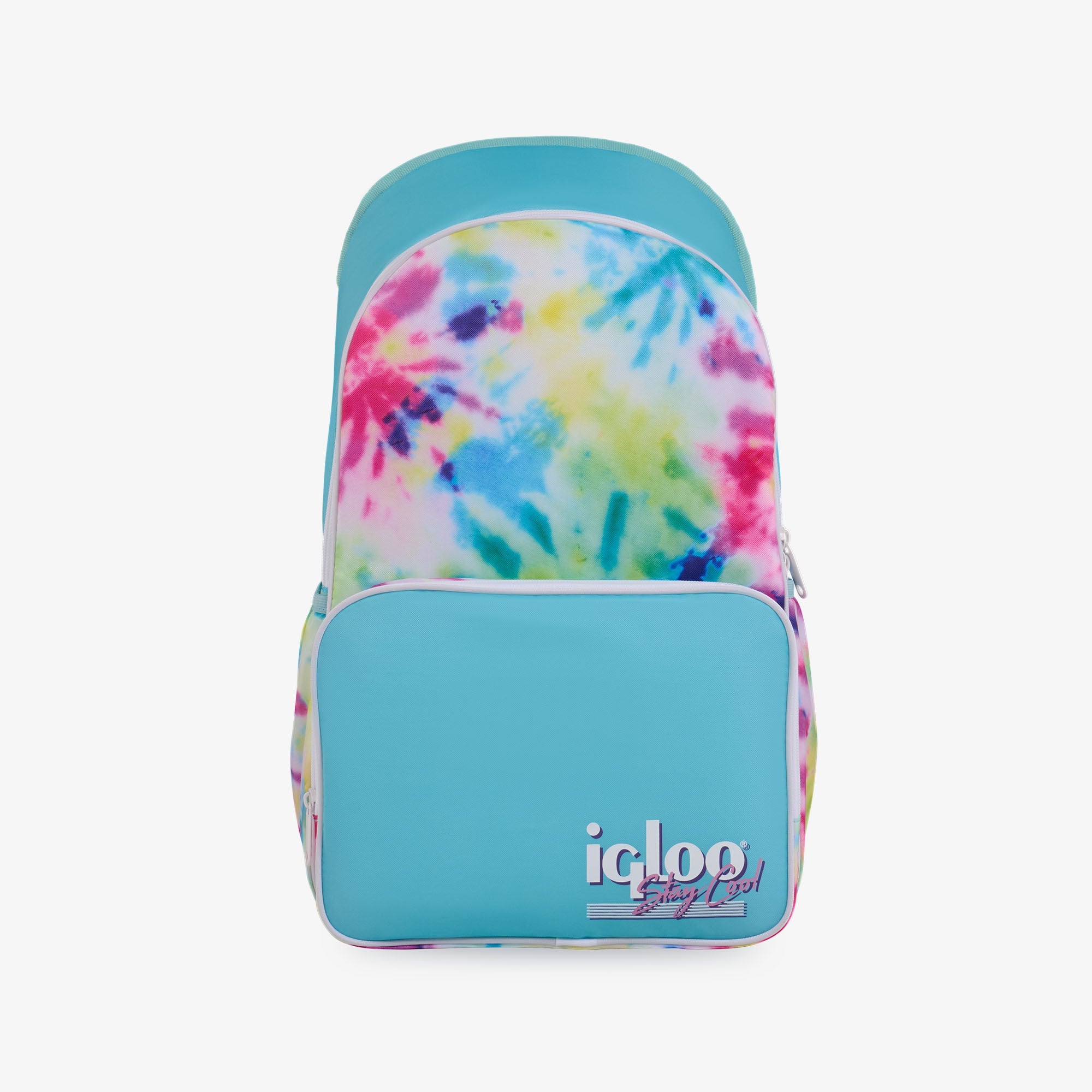 Retro Backpack Cooler - Tie-Dye - Front View