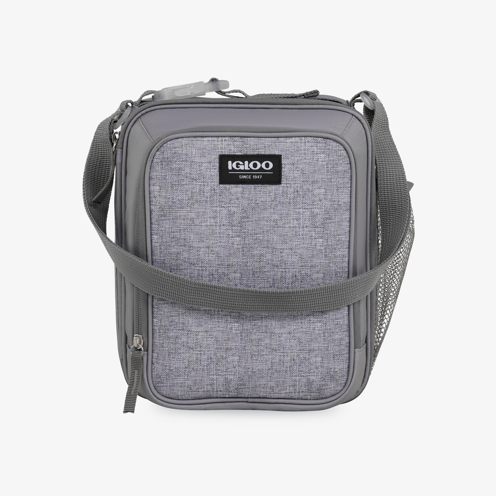 Kids Everyday Lunch Vertical Cooler Bag - Gray - Front View