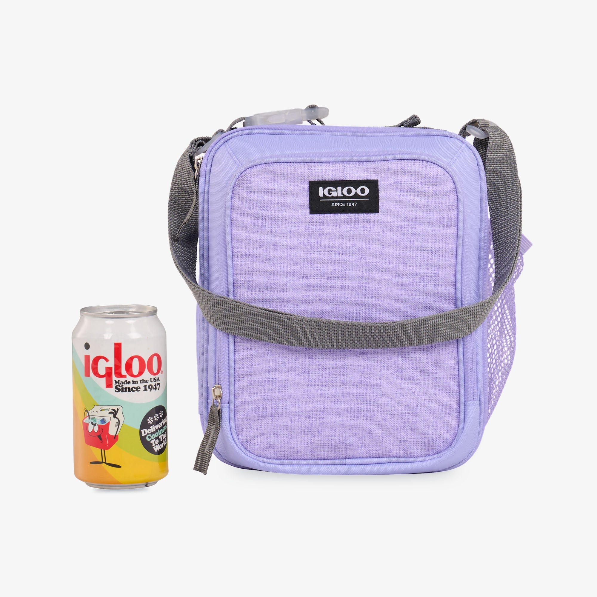 Kids Everyday Lunch Vertical Cooler Bag - Lilac - Size View