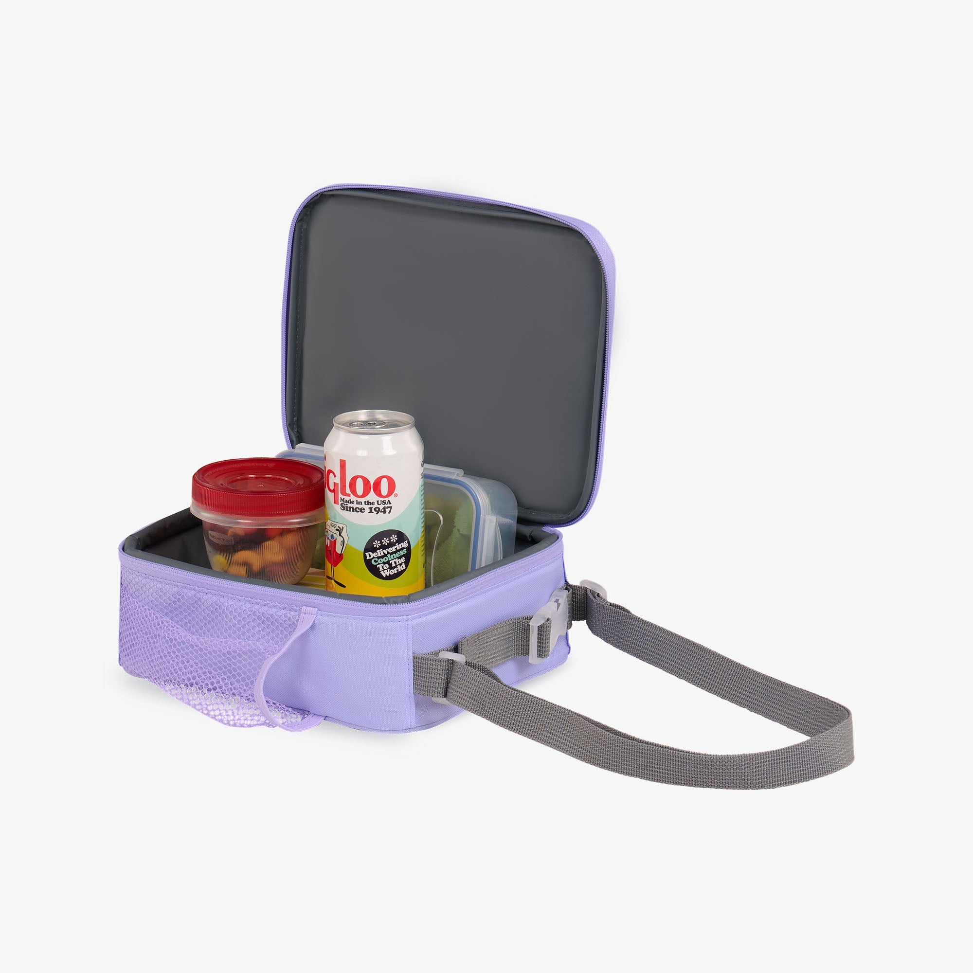 Kids Everyday Lunch Vertical Cooler Bag - Lilac - Product View