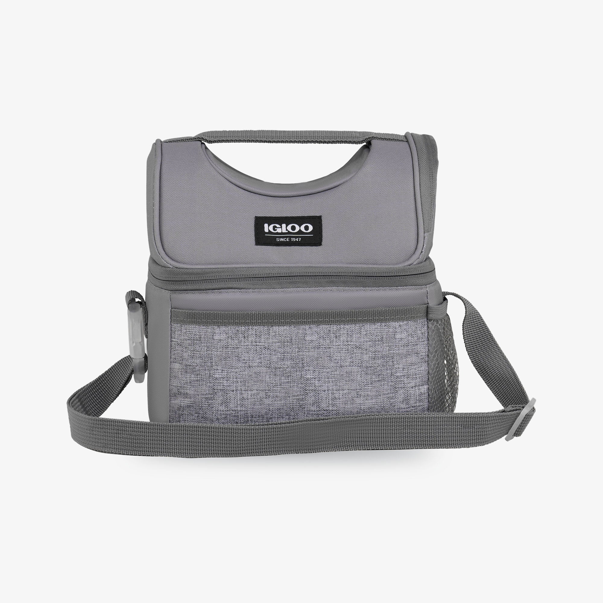 Kids Everyday Lunch Gripper Cooler Bag - Gray - Front View