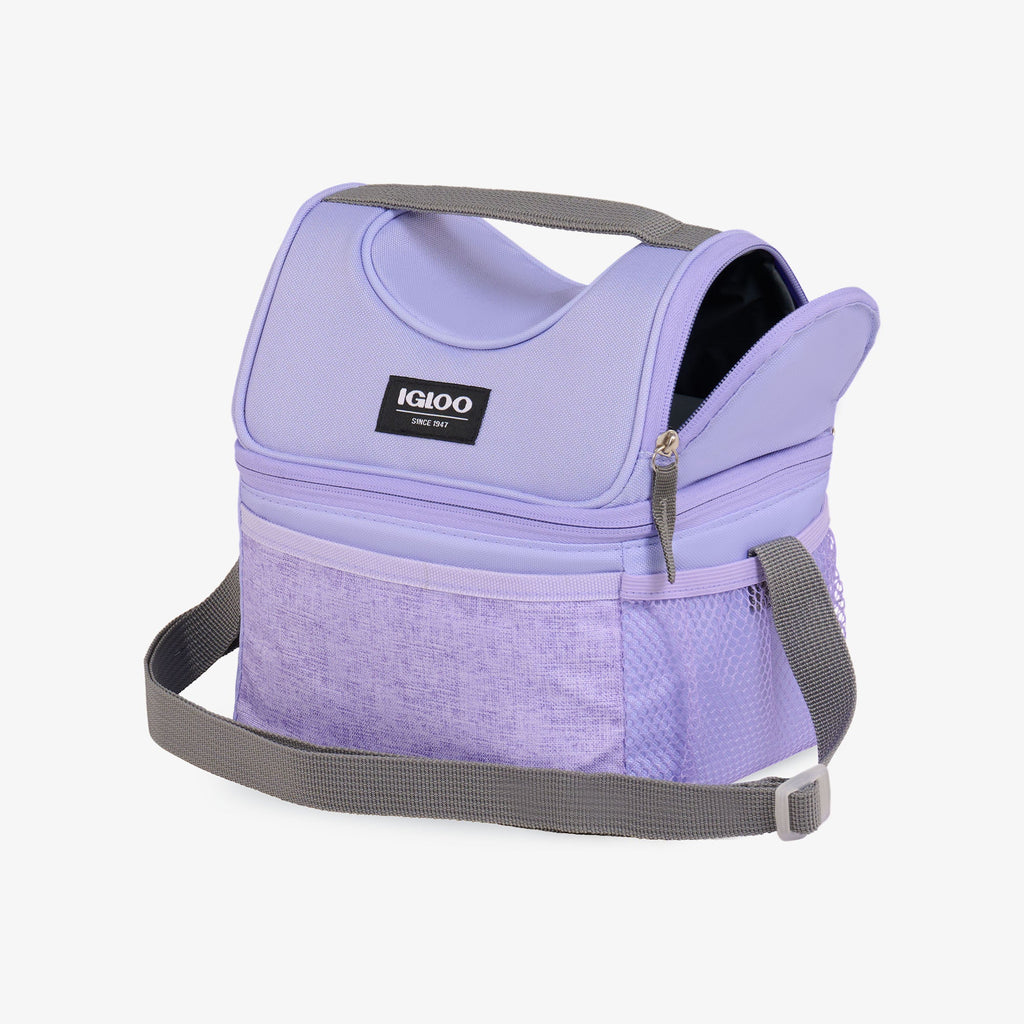 Kids Everyday Lunch Gripper Cooler Bag - Lilac - Open View