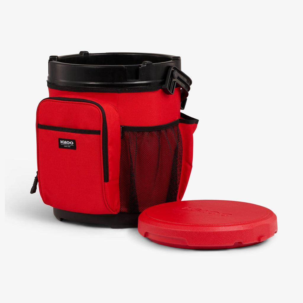 20 Qt Cooler Bucket - Red Heat - Open View