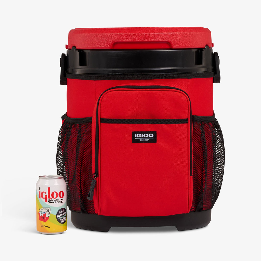 20 Qt Cooler Bucket - Red Heat - Size View