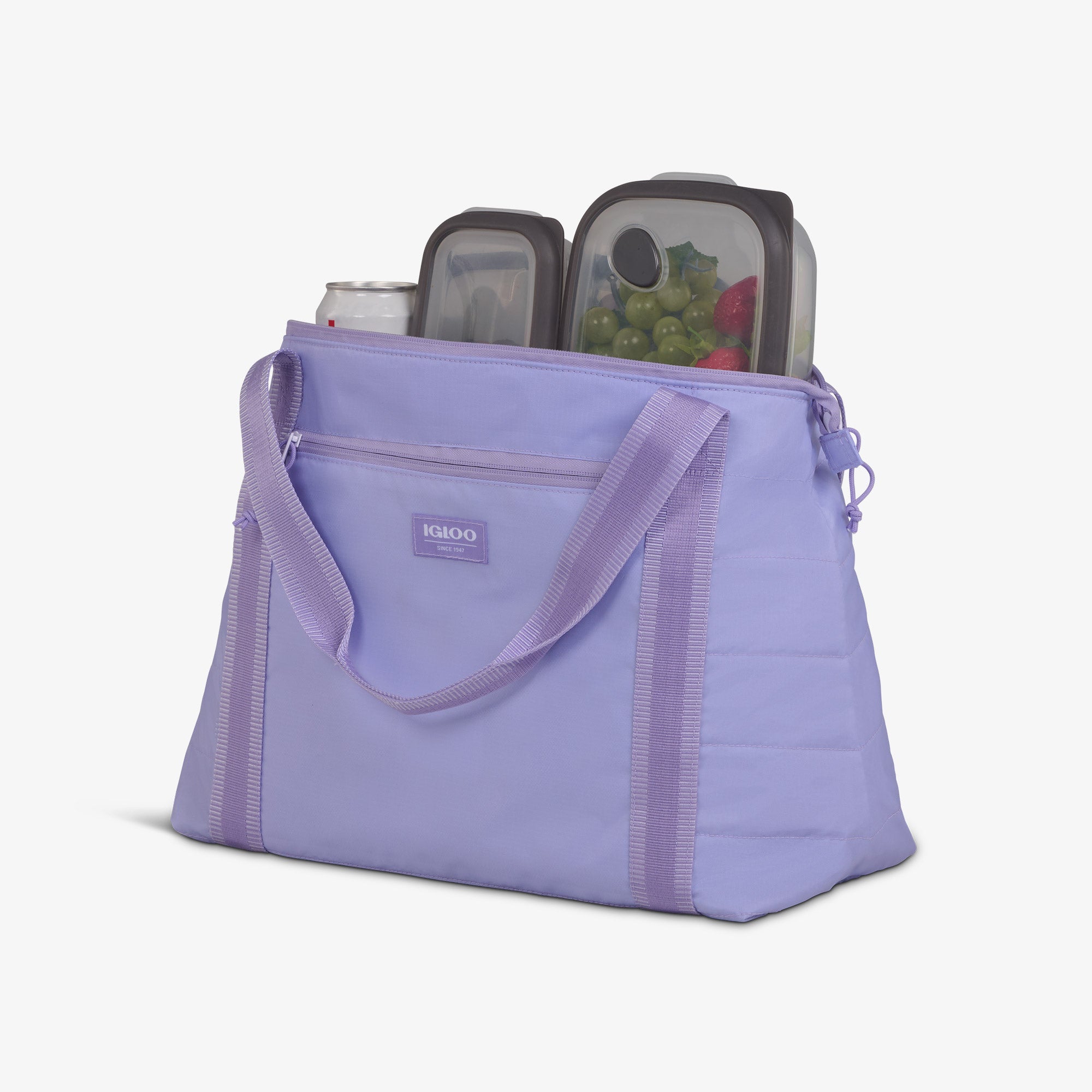 Packable Puffer 20-Can Cooler Bag - Lilac - Product View