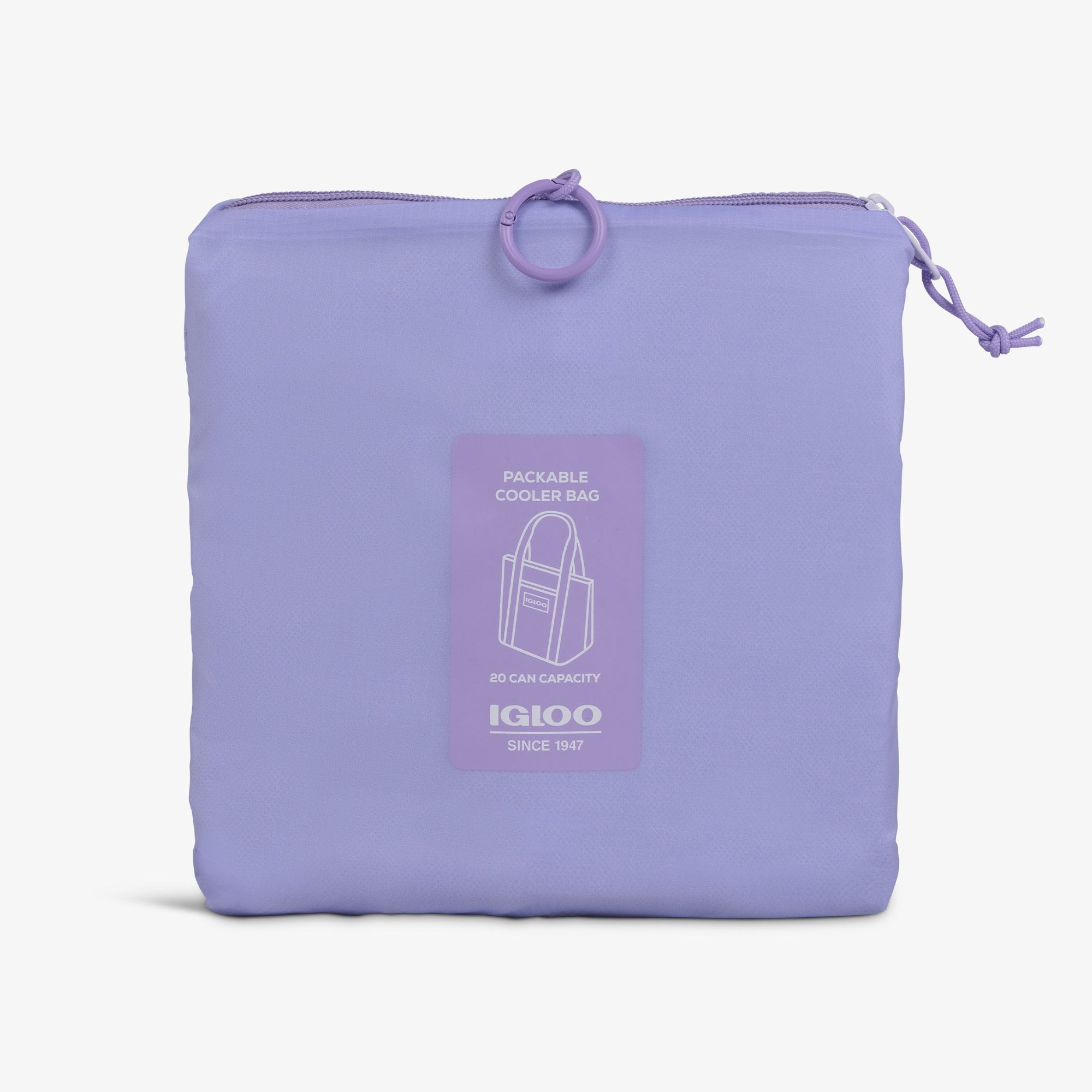 Packable Puffer 20-Can Cooler Bag - Lilac - Product View