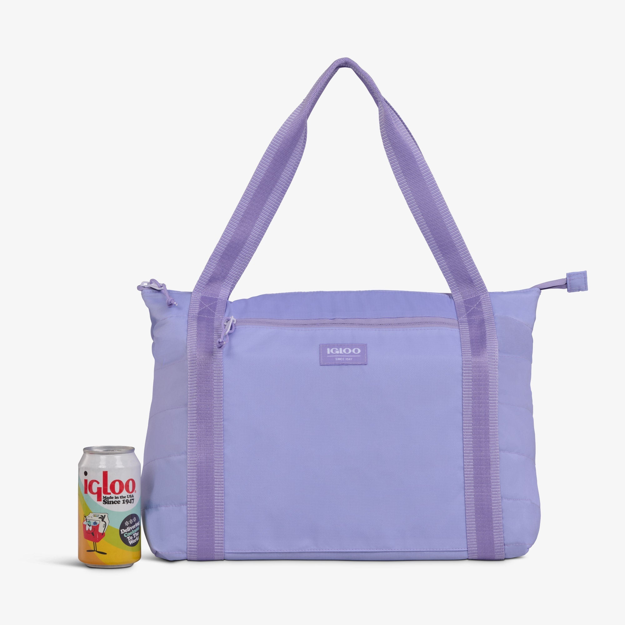 Packable Puffer 20-Can Cooler Bag - Lilac - Product View