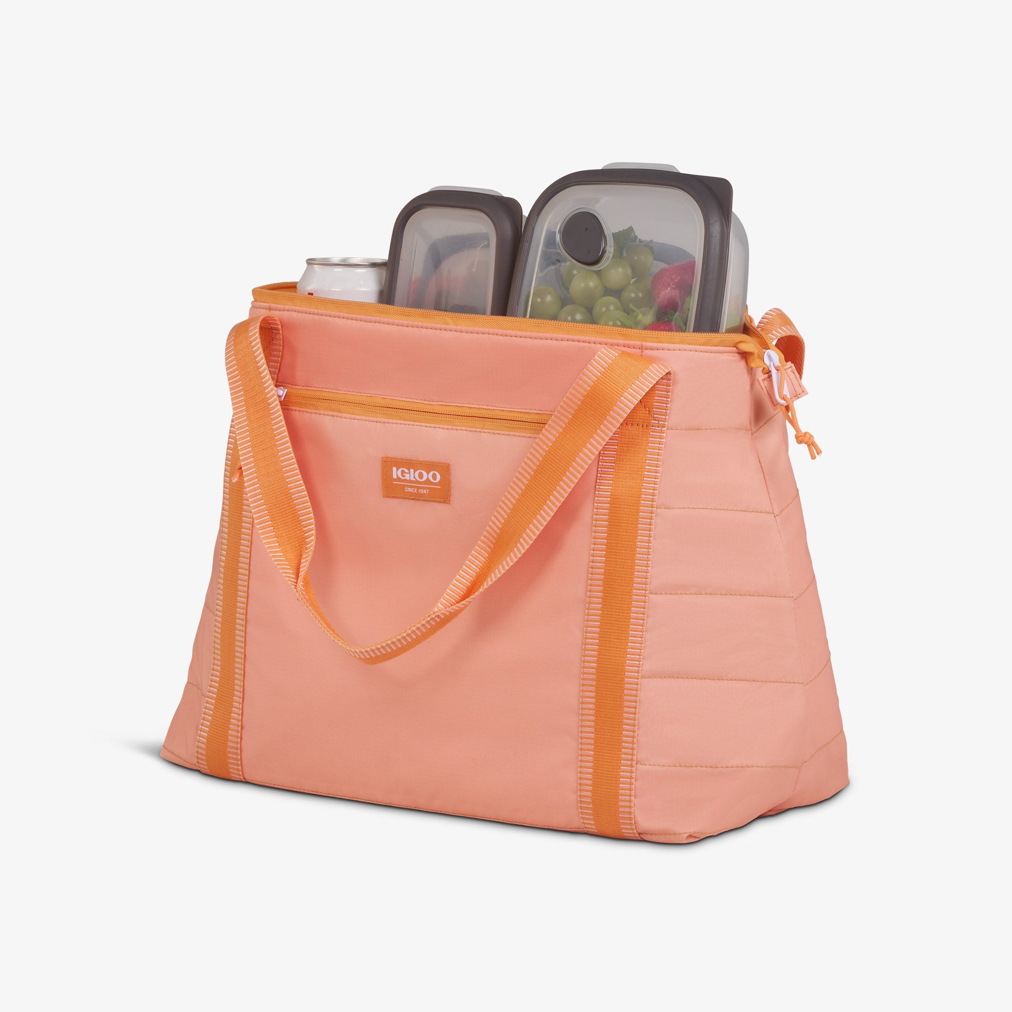 Packable Puffer 20-Can Cooler Bag - Apricot - Product View