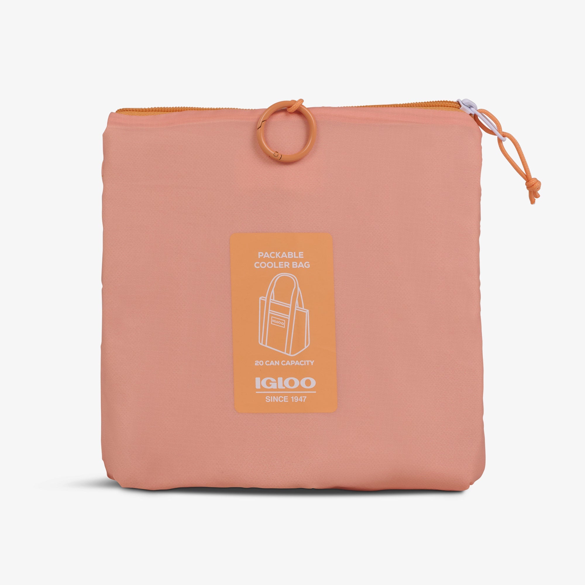 Packable Puffer 20-Can Cooler Bag - Apricot - Product View