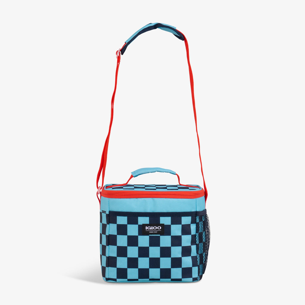 Kids Square Lunch Bag - Checkers - Strap View