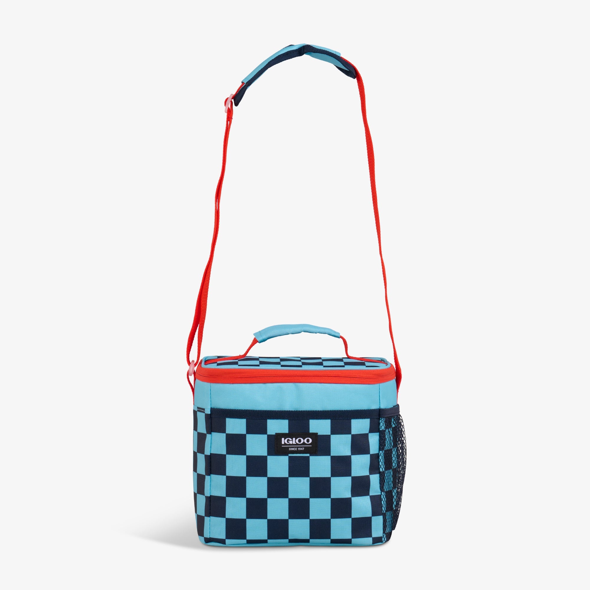 Kids Square Lunch Bag - Checkers - Strap View