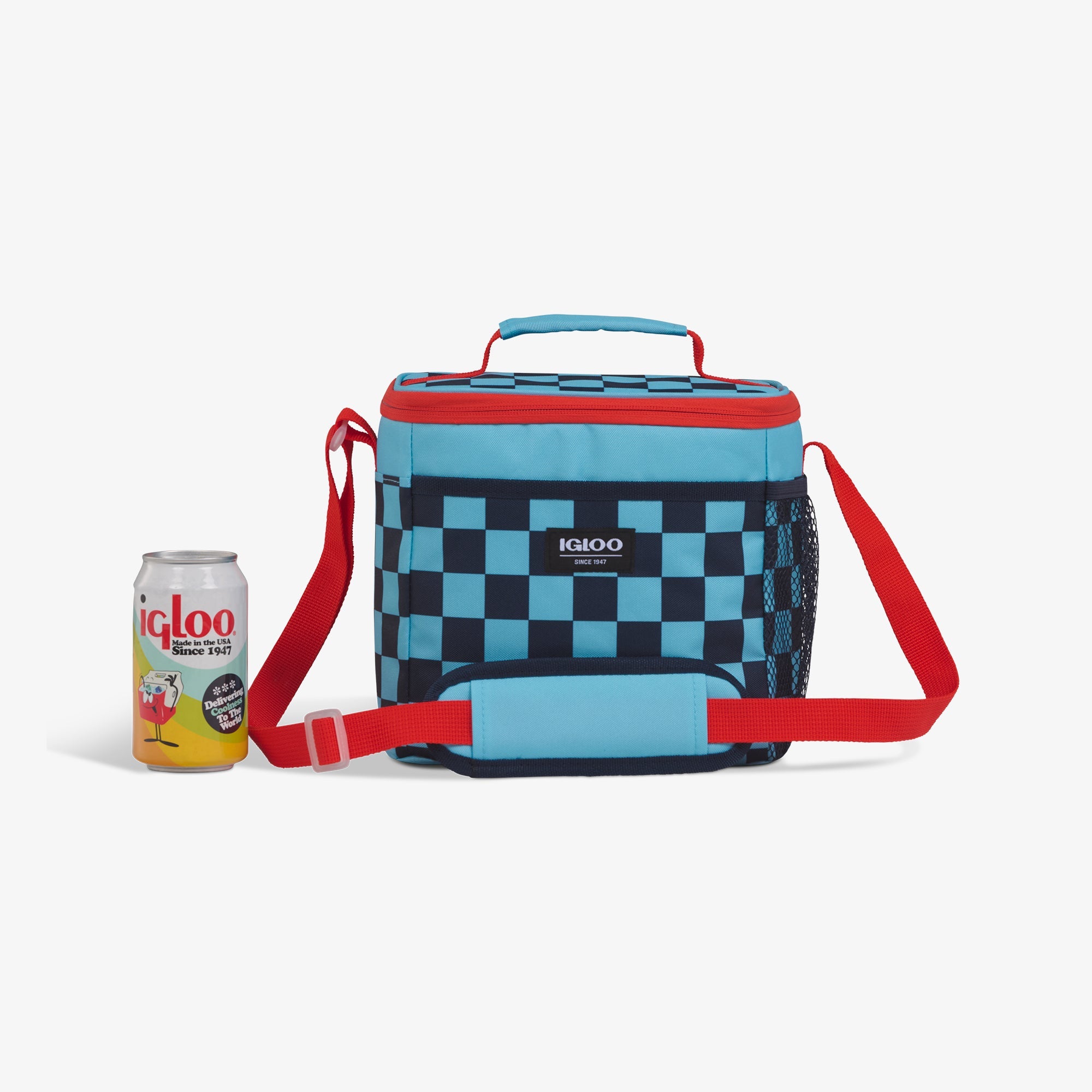 Kids Square Lunch Bag - Checkers - Size View