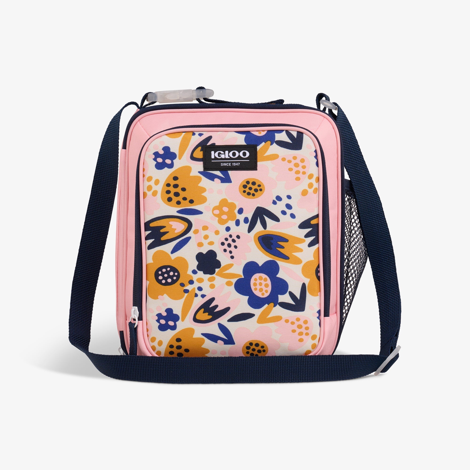Kids Everyday Lunch Vertical Cooler Bag - Floral - Front View