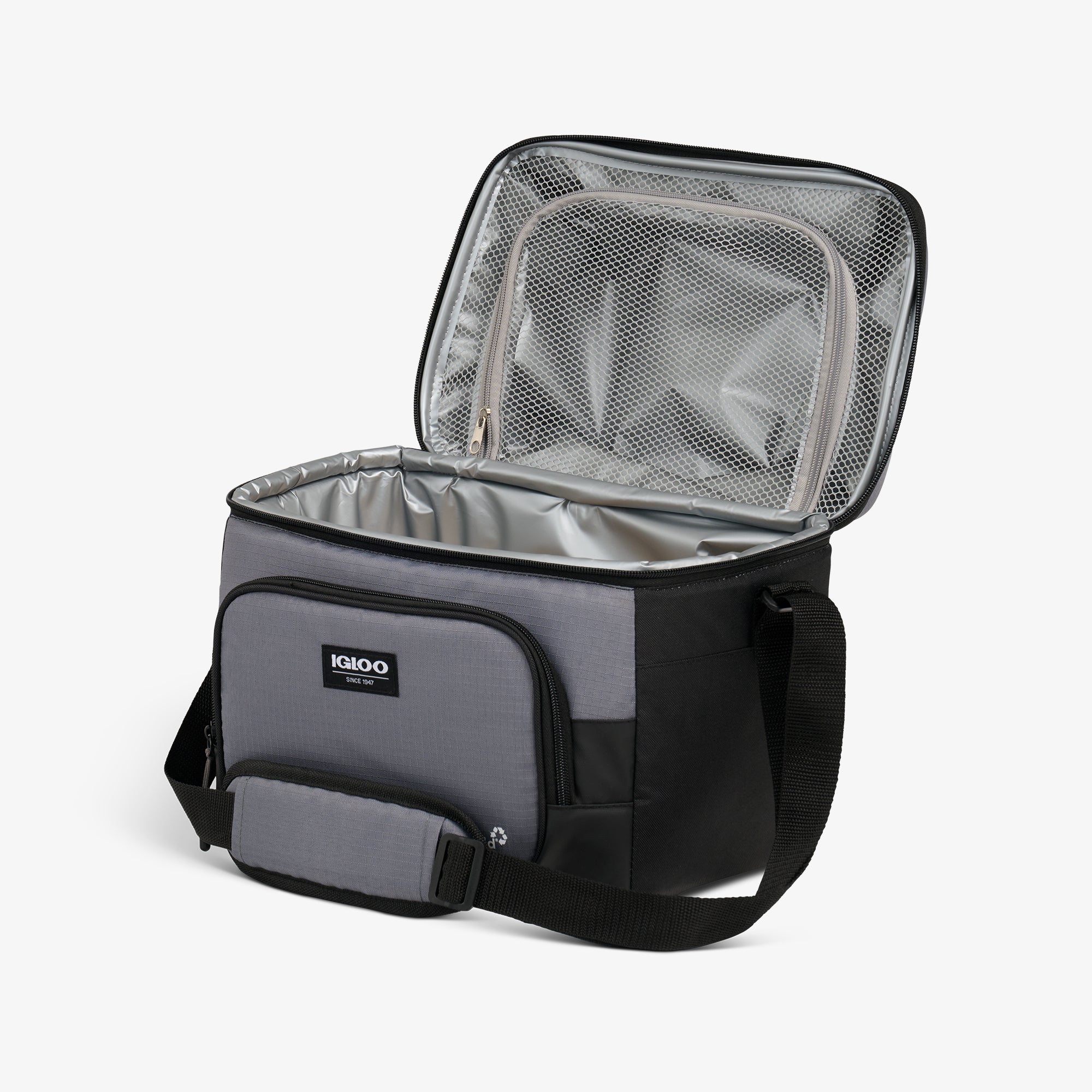 Latitude Hardtop Gripper 22-Can Cooler Bag - Carbonite - Open View