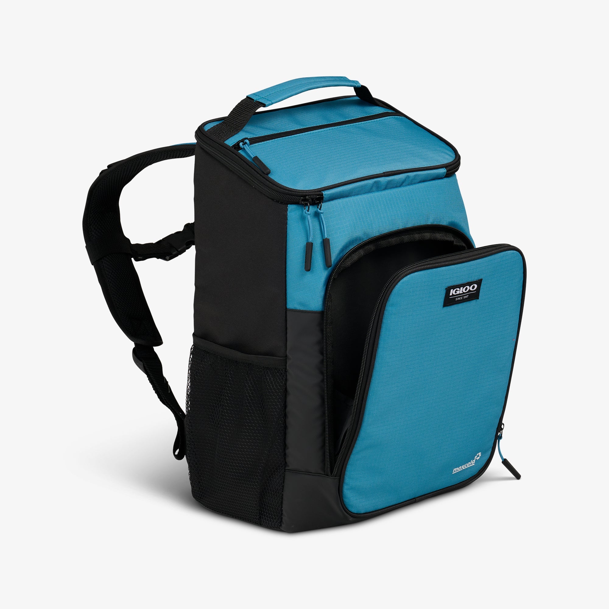 Latitude Top Grip 24-Can Backpack - Modern Blue - Open View