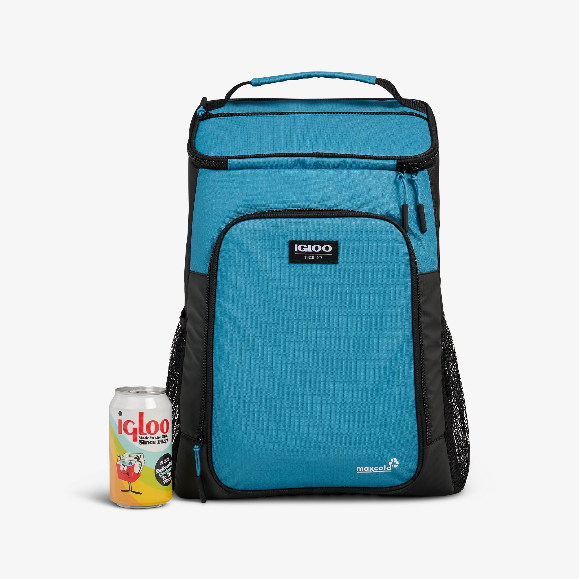 Latitude Top Grip 24-Can Backpack - Modern Blue - Size View