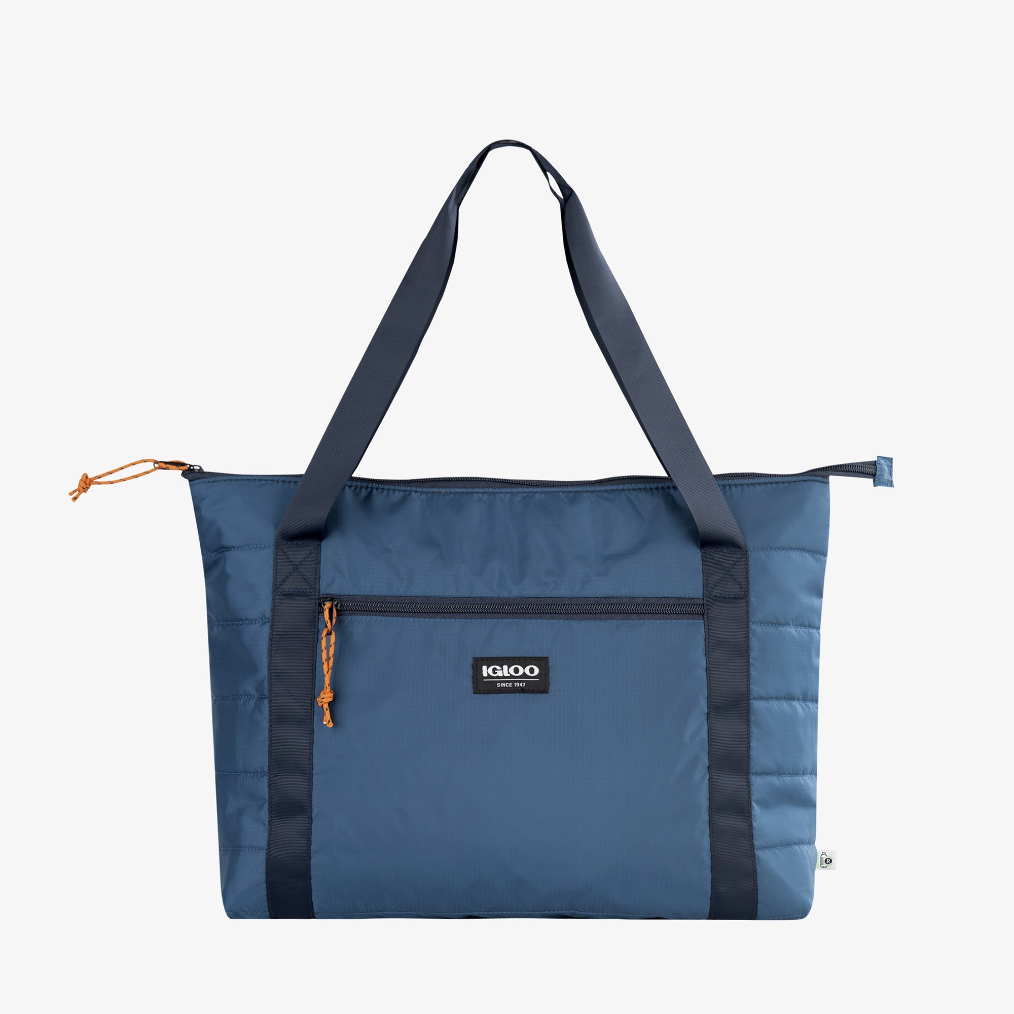Packable Puffer 20-Can Cooler Bag - Denim - Product View